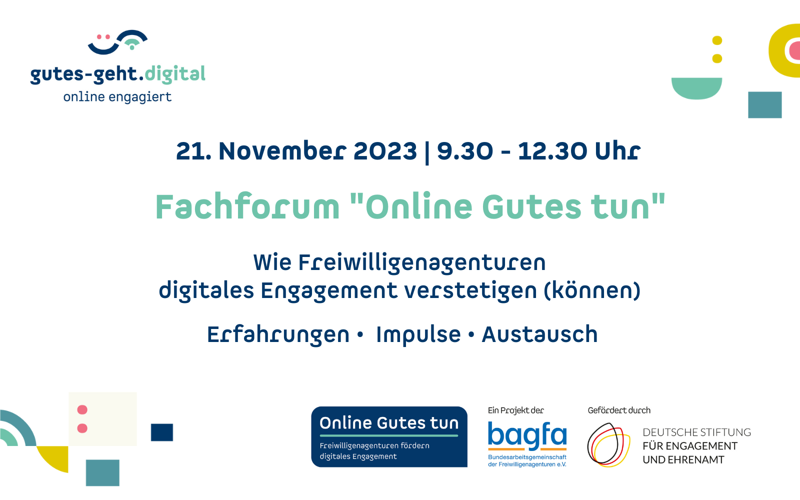 Titelbiild Fachforum Online Gutes tun am 21. November 2023